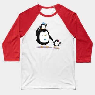 Dad Penguin and his kids Baseball T-Shirt